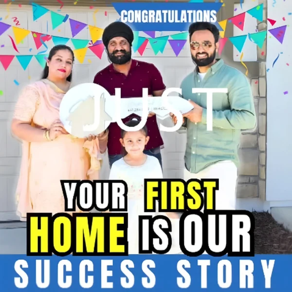 First-time homebuyers celebrating their purchase — The Saini Realty