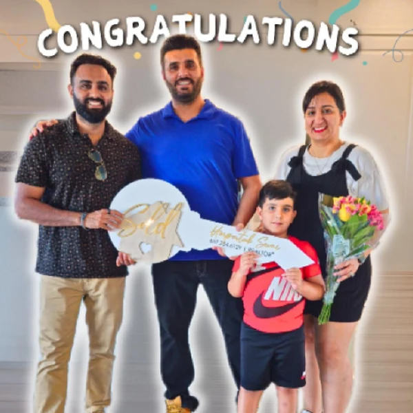 Extended family at their new home closing — The Saini Realty